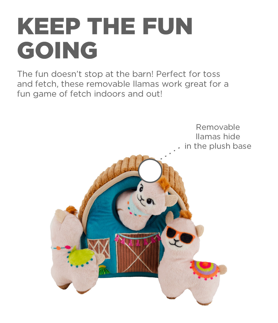 Hide A Llama Plush Dog Toy Puzzle, Multi - Image 3