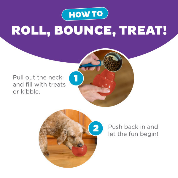 Orbee-Tuff Lil' Snoop Interactive Treat Dispensing Dog Toy, Red - Image 4