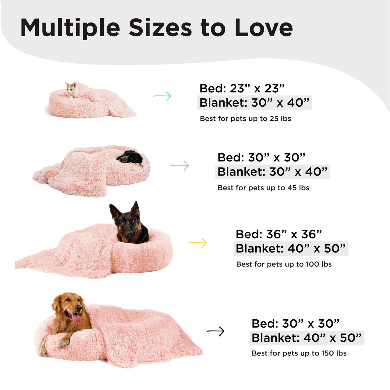 2 Piece Bundle: Donut Shag Bed, Throw Blanket Cat & Dog Bundle Set, 30x30 - Image 15