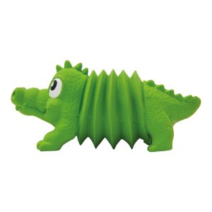 Accordionz Alligator Latex Rubber Dog Toy