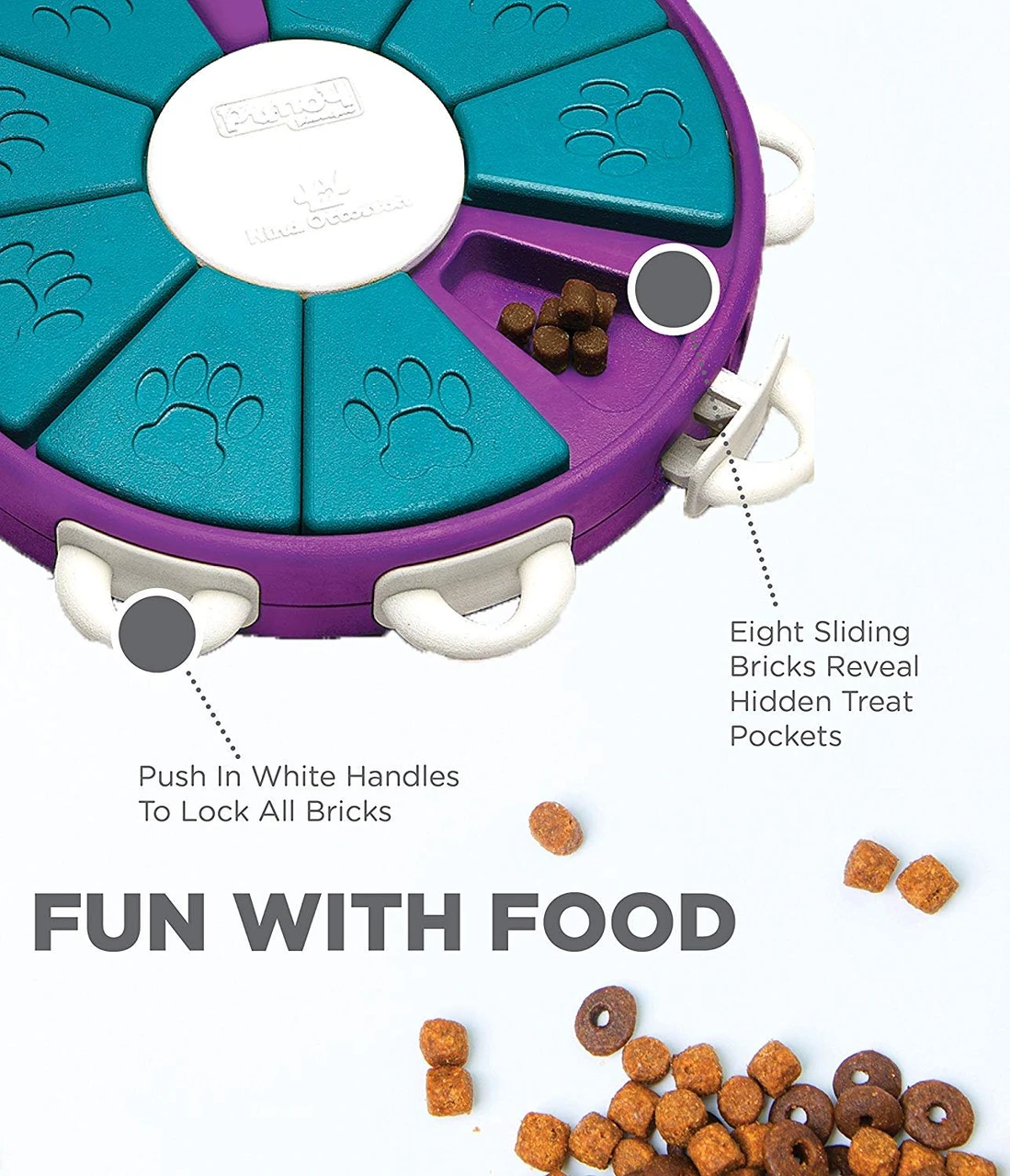 Dog Twister Interactive Treat Puzzle Dog Toy, Purple - Image 2
