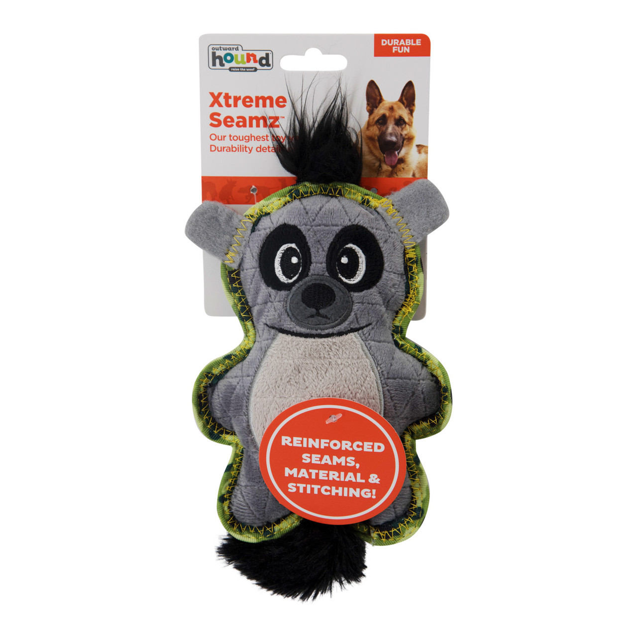 Xtreme Seamz Lemur Dog Toy, Grey, Small - Image 8