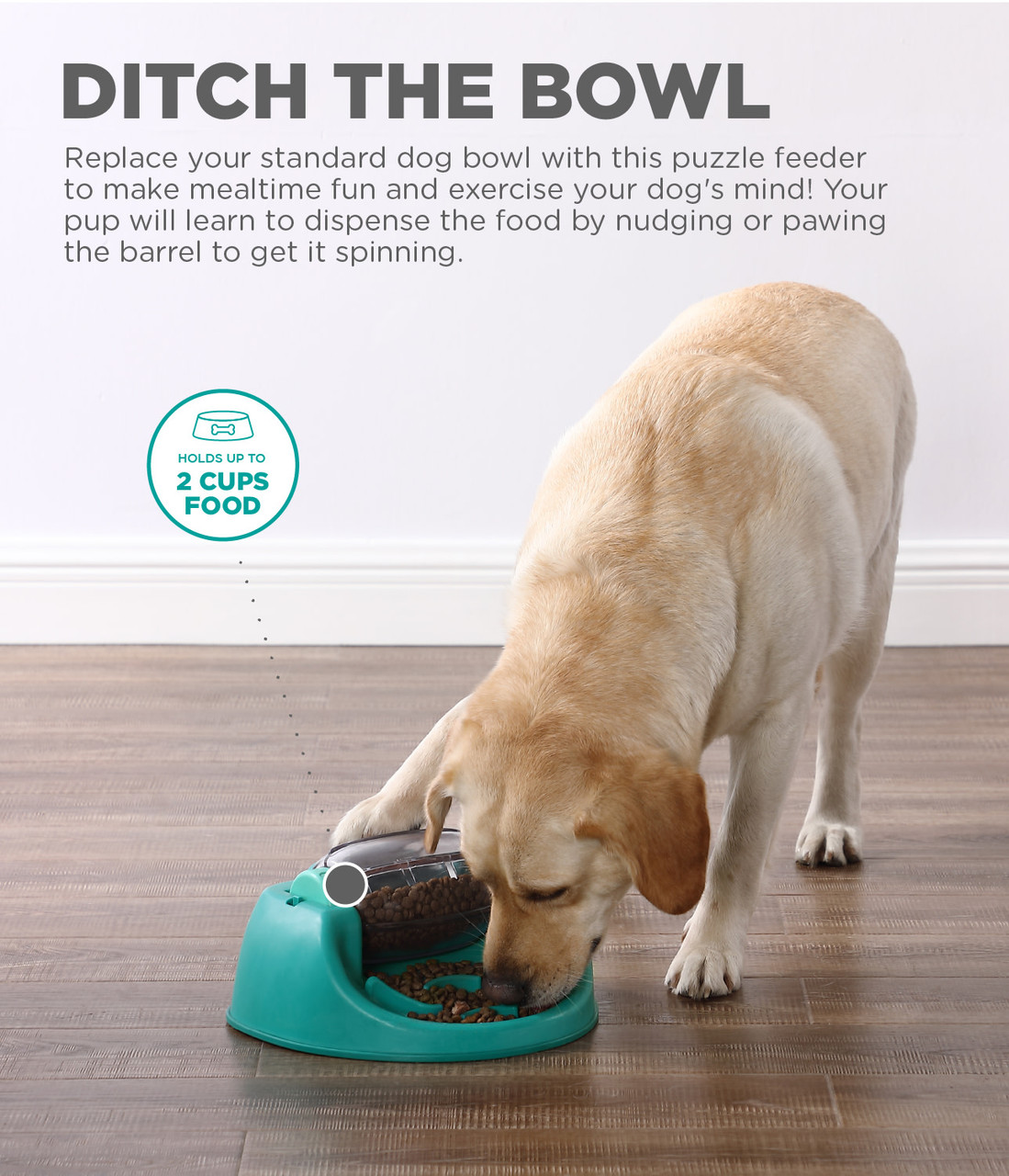 Dog Spin N' Eat Puzzle, Green - Image 2