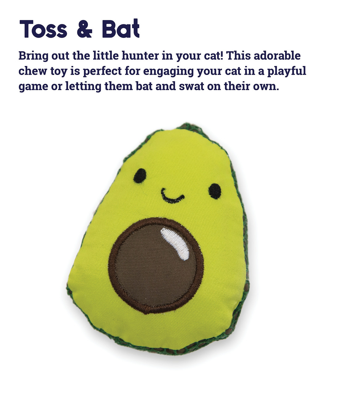 Lil' Avocato Dental Health Cat Chew Toy, Green - Image 2