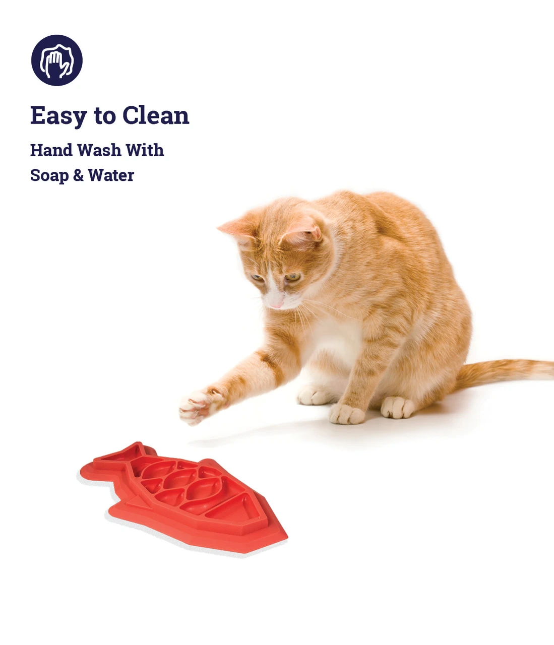 Fishie Fun Feed Mat Cat Slow Feeder, Pink - Image 3