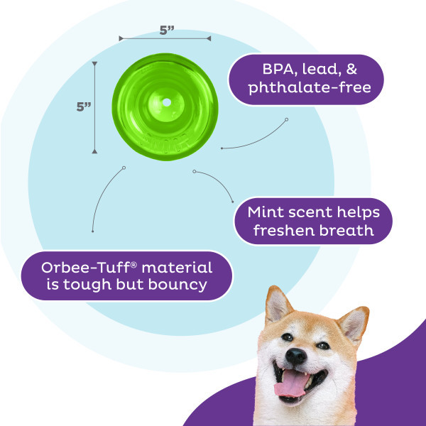 Orbee-Tuff Snoop Interactive Treat Dispensing Dog Toy, Green - Image 3
