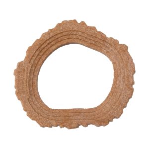 Dogwood Ring Dog Chew Toy, Brown, Small