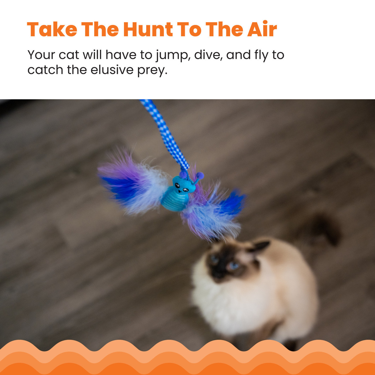 Tail Teaser Air Prey Interactive Cat Wand - Image 4