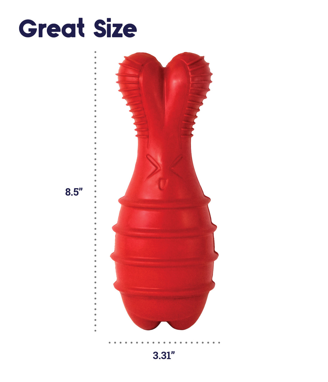 Grunt Fetch Stick Bunny Dog Toy, Red - Image 5
