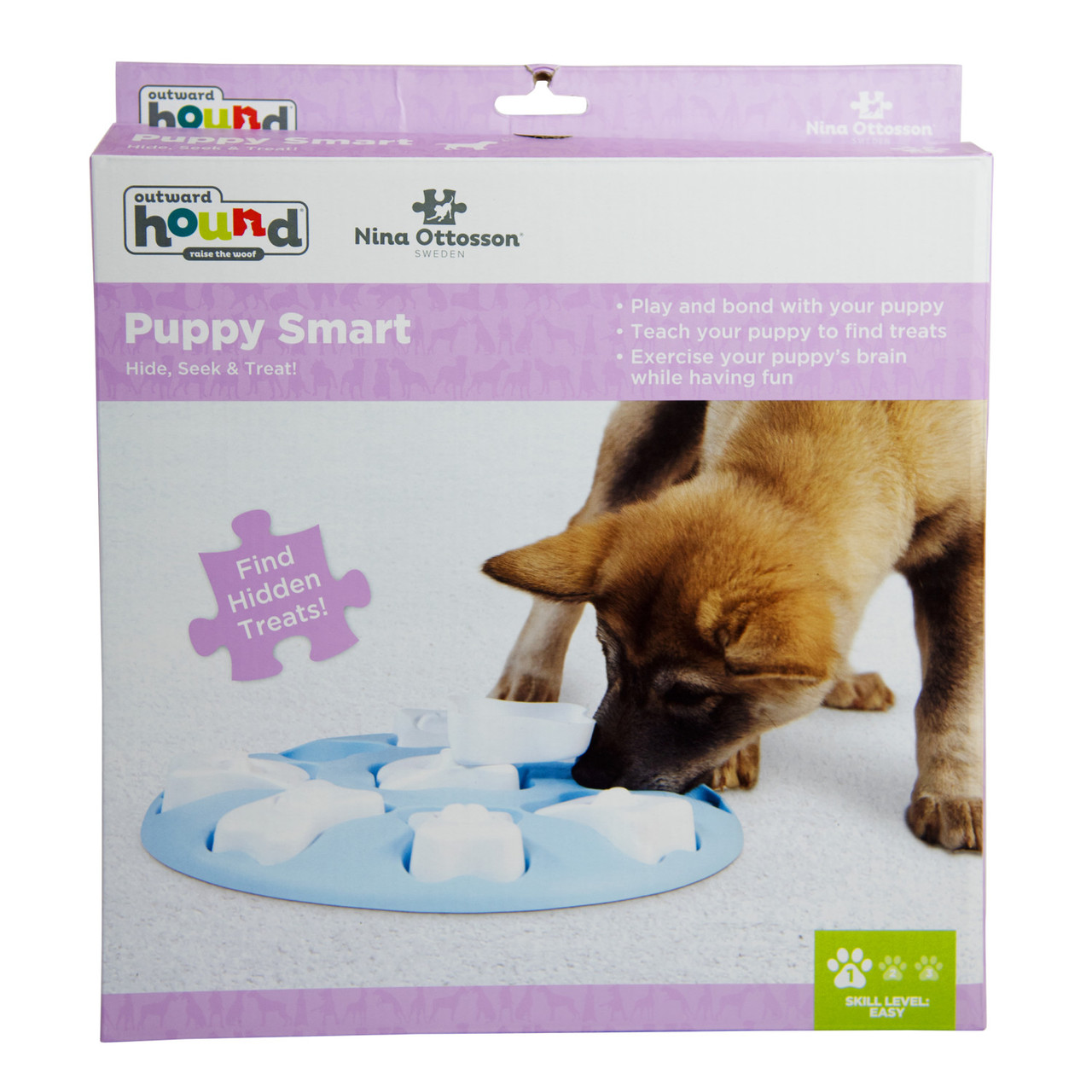 Puppy Smart Interactive Treat Puzzle Dog Toy, Blue - Image 9