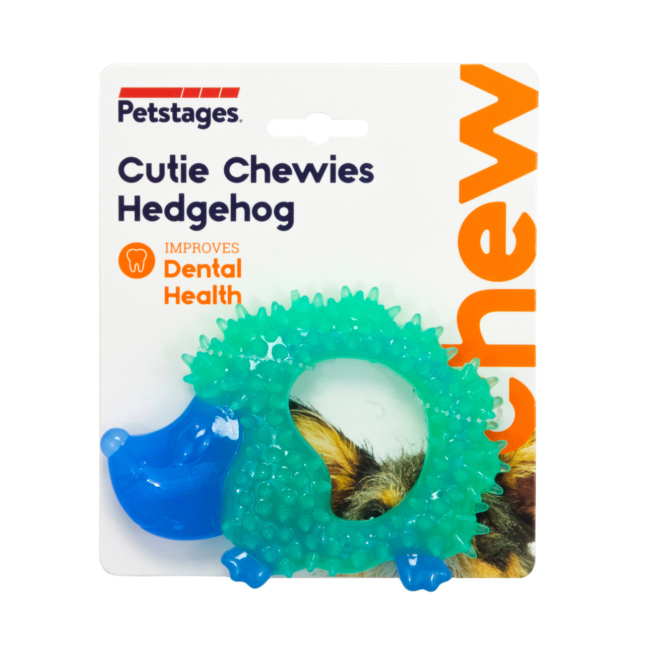 Cutie Chewies Hedgehog Dog Chew Toy, Blue - Image 6