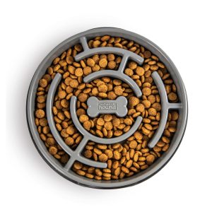 Fun Feeder Slo Bowl, Gray, Large