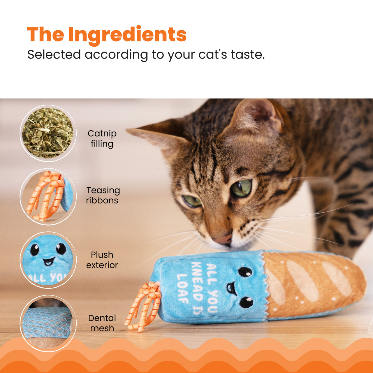 Loaf Kicker Catnip Toy and Dental Toy for Cats - Image 4