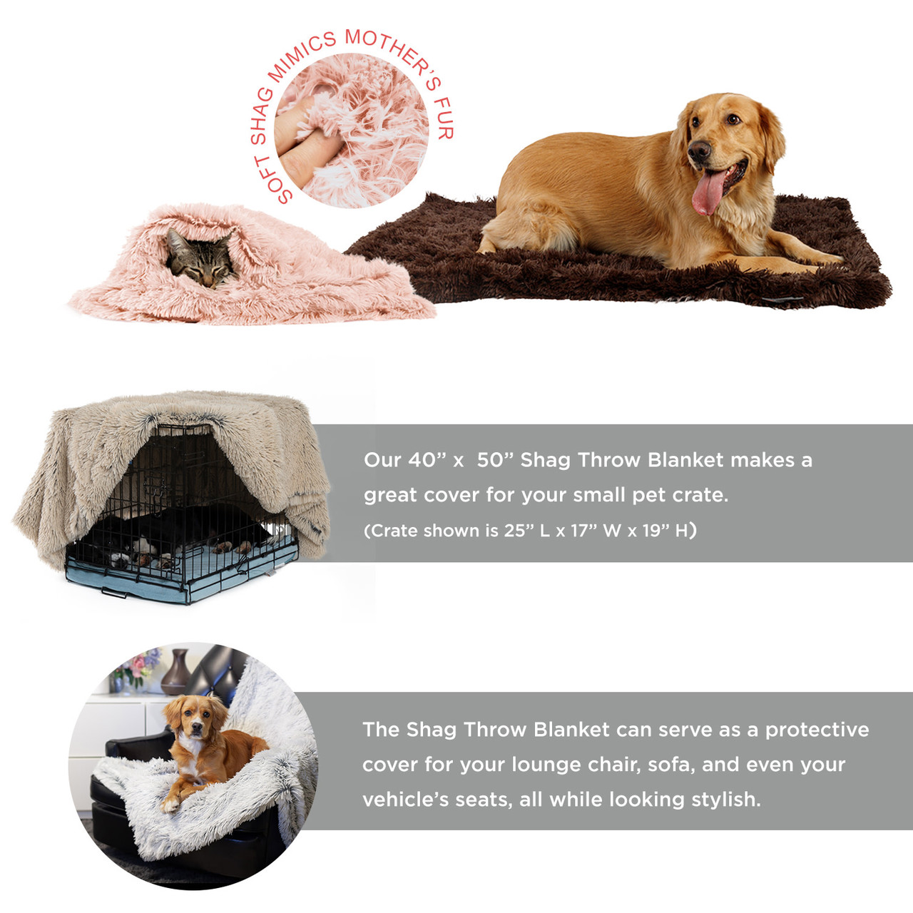 Shag Pet Throw Blanket, 30x40 - Image 13