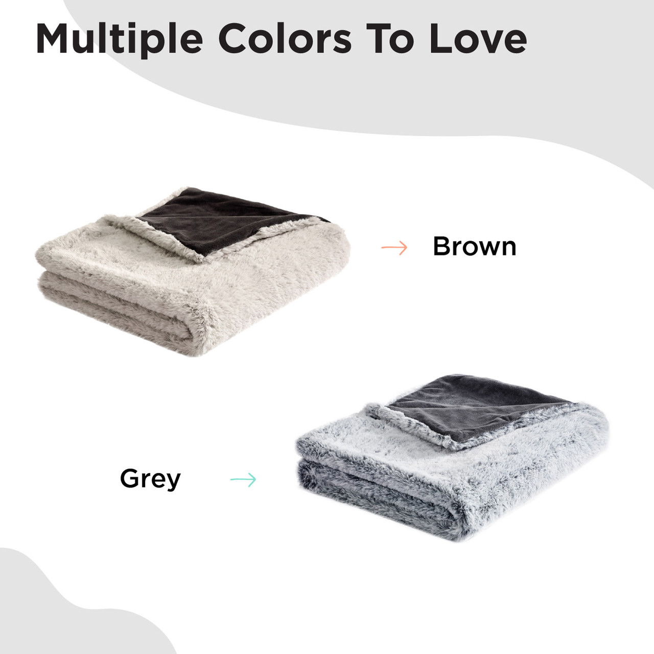 SnuggleSoft Faux Fur Pet Blanket, Grey, 30X40 - Image 5