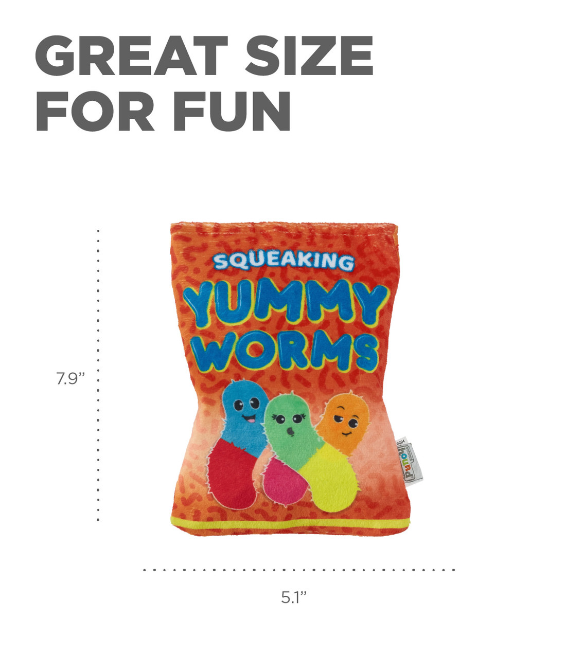 Snack Bag Yummy Worms Puzzle Dog Toy, Red - Image 4