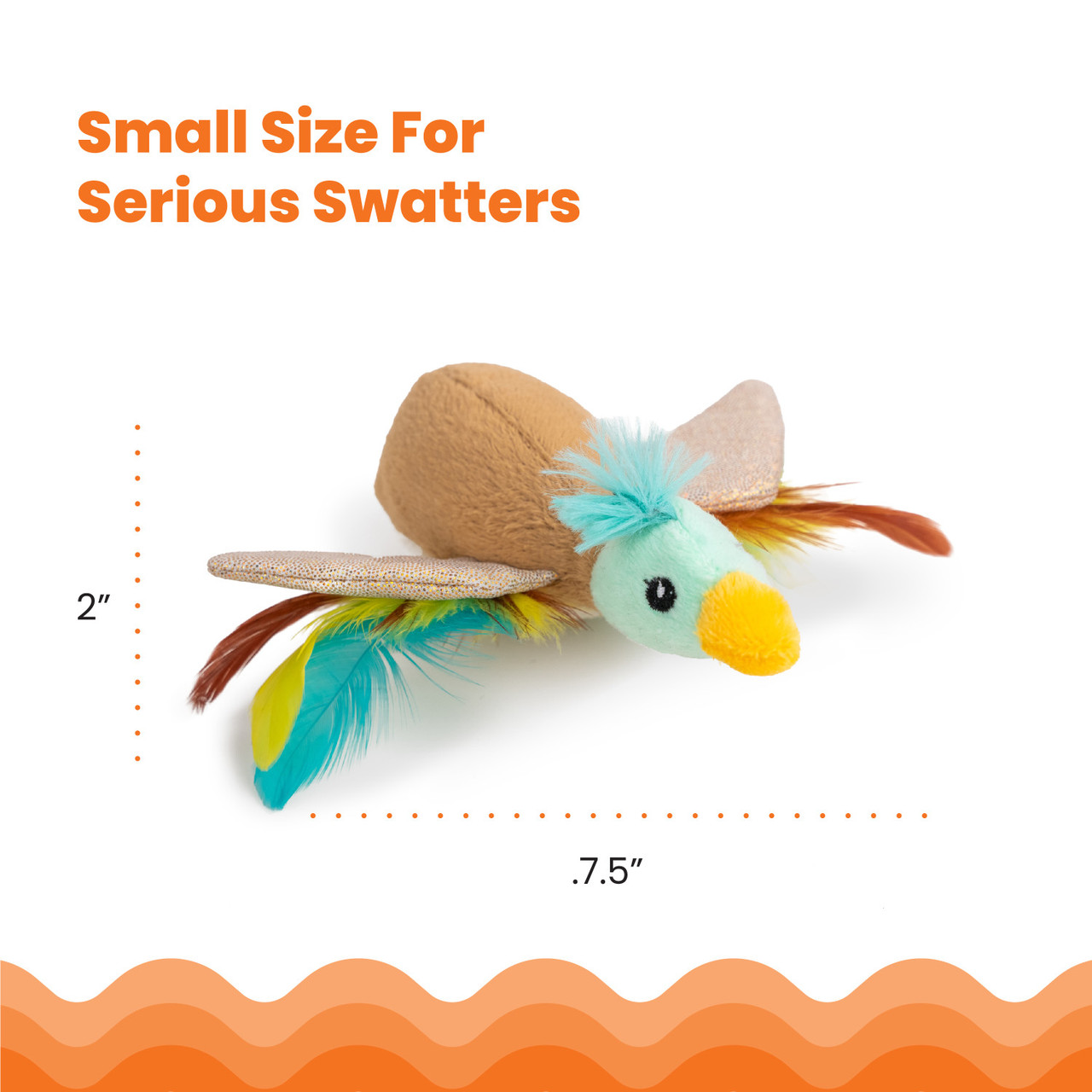 Flapperz Duck Plush Catnip Cat Toy, Multi - Image 5