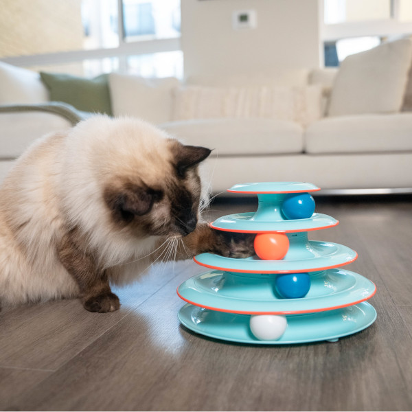 Chase Meowtain Cat Track Toy, Blue - Image 7