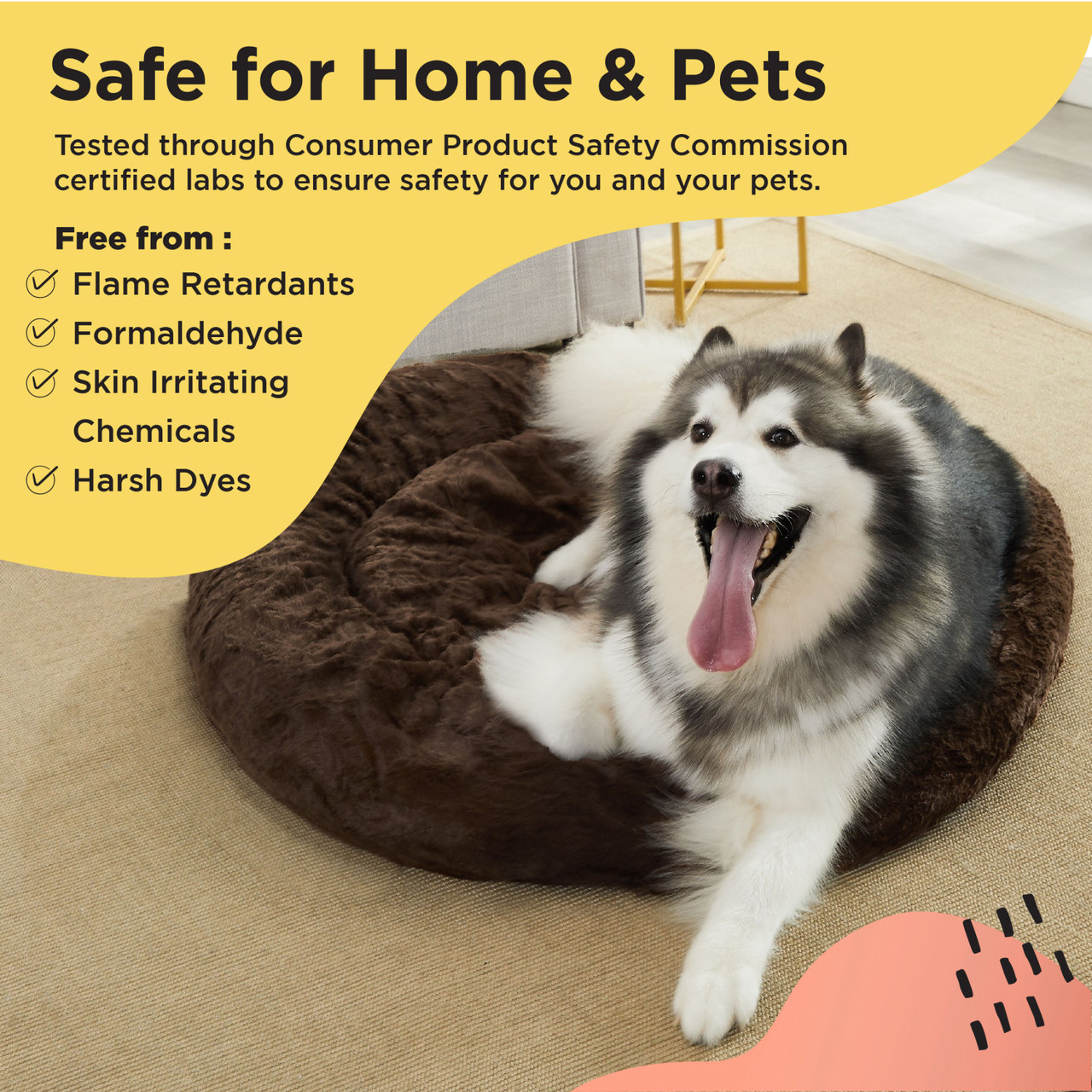 2 Piece Bundle: Donut Lux Bed, Throw Blanket Cat & Dog Bundle Set, 45x45 - Image 5
