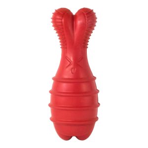 Grunt Fetch Stick Bunny Dog Toy, Red