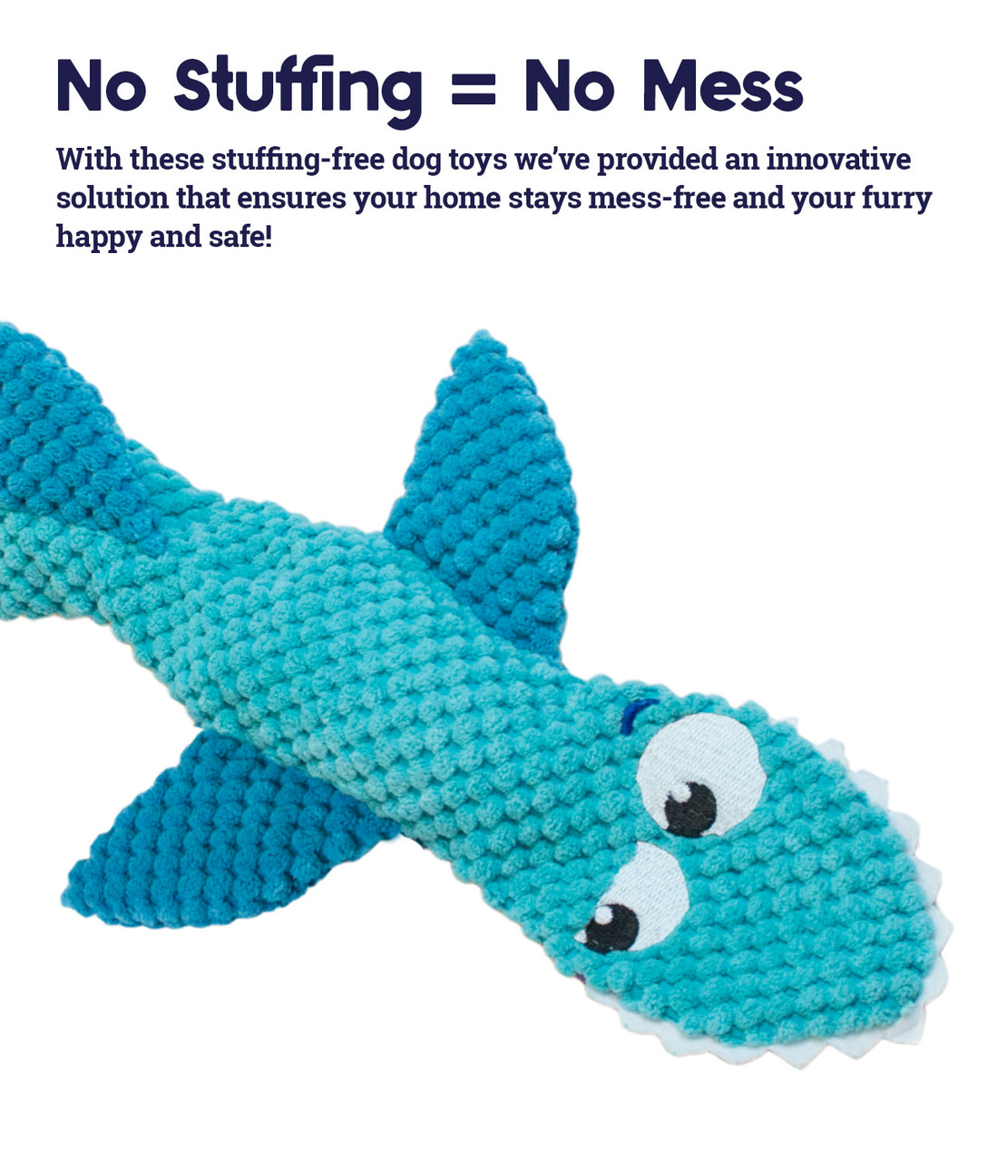 Stuffing-Free Big Squeak Plush Dog Toy - Image 3
