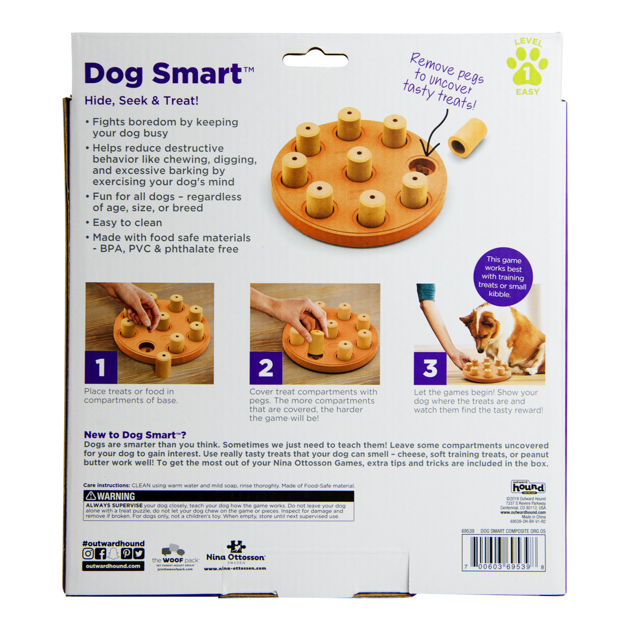 Dog Smart Composite Interactive Treat Puzzle Dog Toy, Orange - Image 8