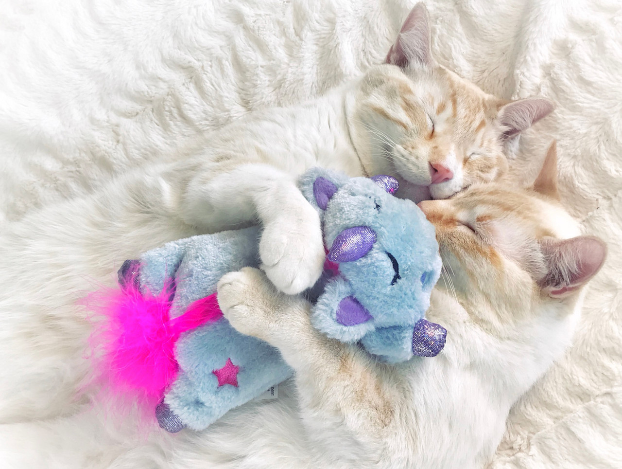 Cuddle Pal Plush Unicorn Cat Toy, Purple - Image 7