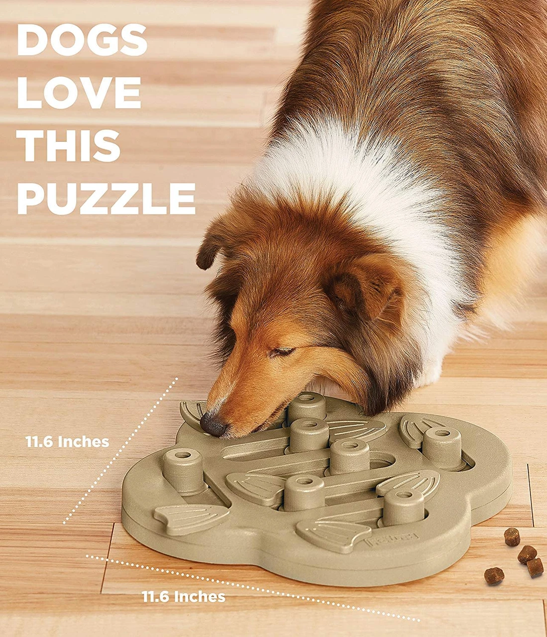 Dog Hide N' Slide Interactive Treat Puzzle Dog Toy, Tan - Image 4