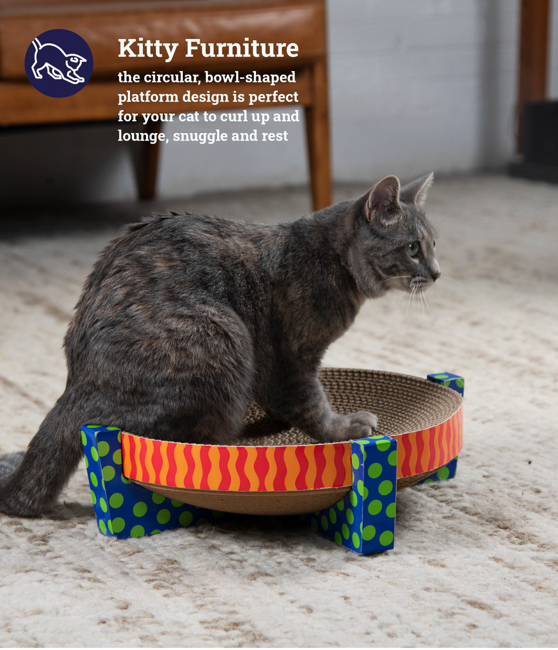 Scratch, Snuggle & Rest Cat Scratcher - Image 4