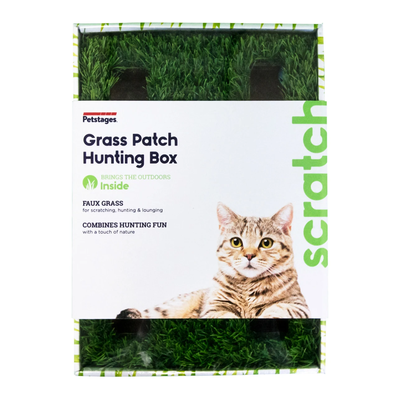 Grass Patch Hunting Box Cat Toy, Green - Image 4
