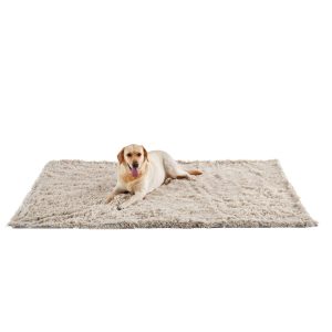 Calming Shag Oversized Dog Blanket for Large Dogs, Taupe, 60X80