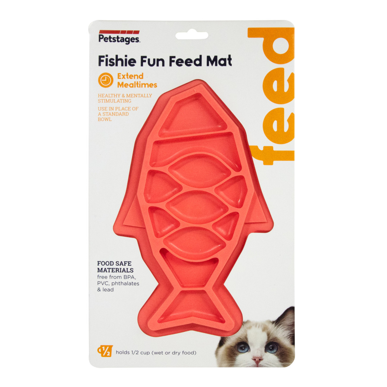 Fishie Fun Feed Mat Cat Slow Feeder, Pink - Image 6