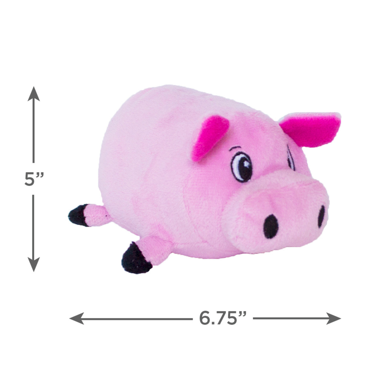 Fattiez Pig Plush Dog Toy, Pink, Small - Image 2