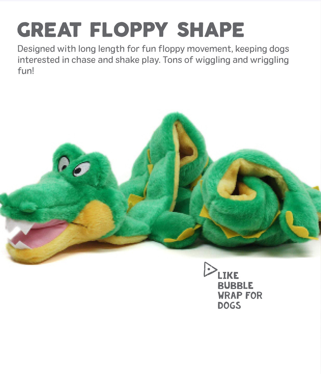 Squeaker Matz Plush Toy, Gator - Image 10