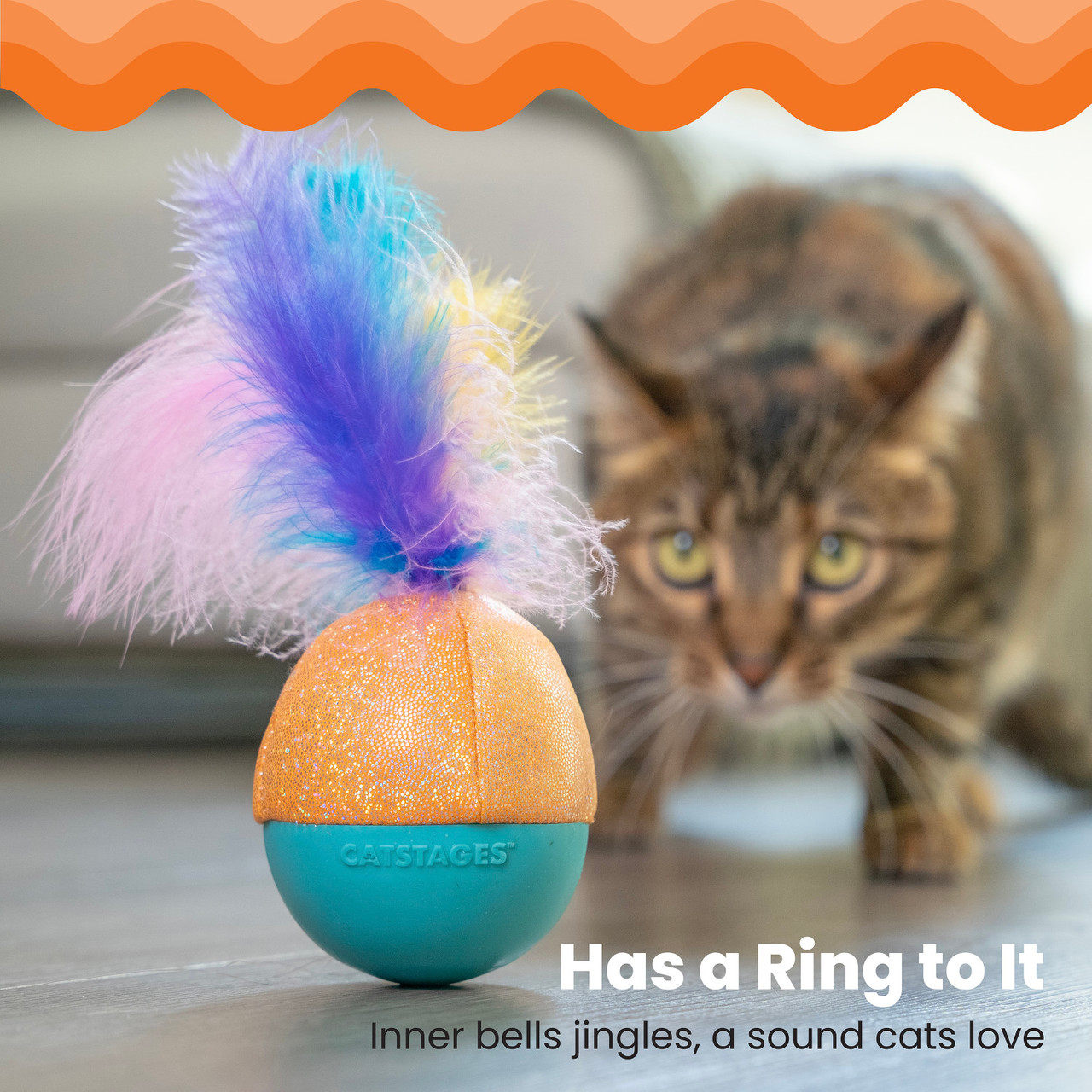 Whack N’ Wobble Ball Interactive Cat Toy, Multi - Image 5
