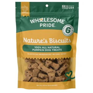 Wholesome Pride Nature's Biscuits Mini Dog Treats, Pumpkin, 16oz