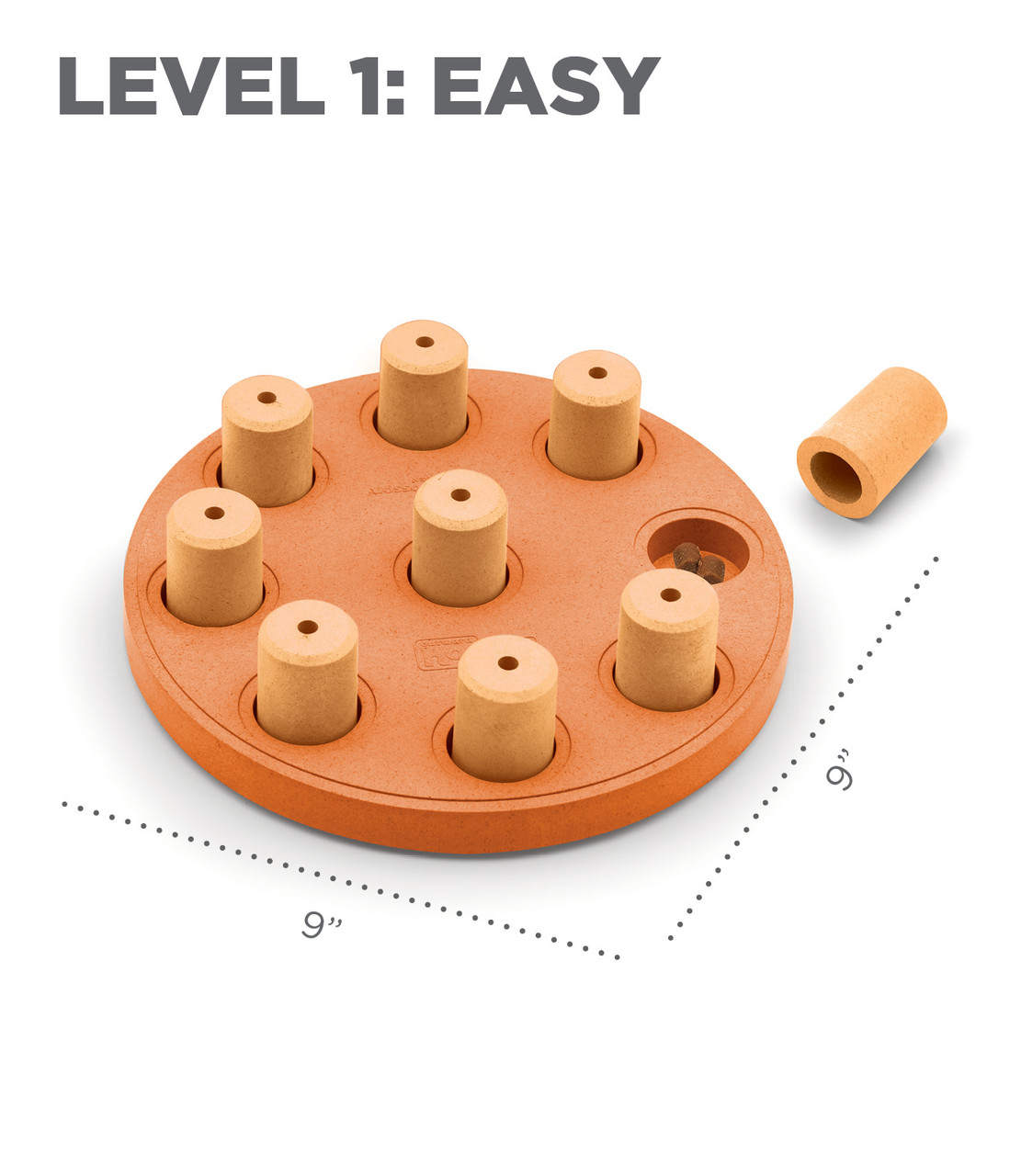 Dog Smart Composite Interactive Treat Puzzle Dog Toy, Orange - Image 5