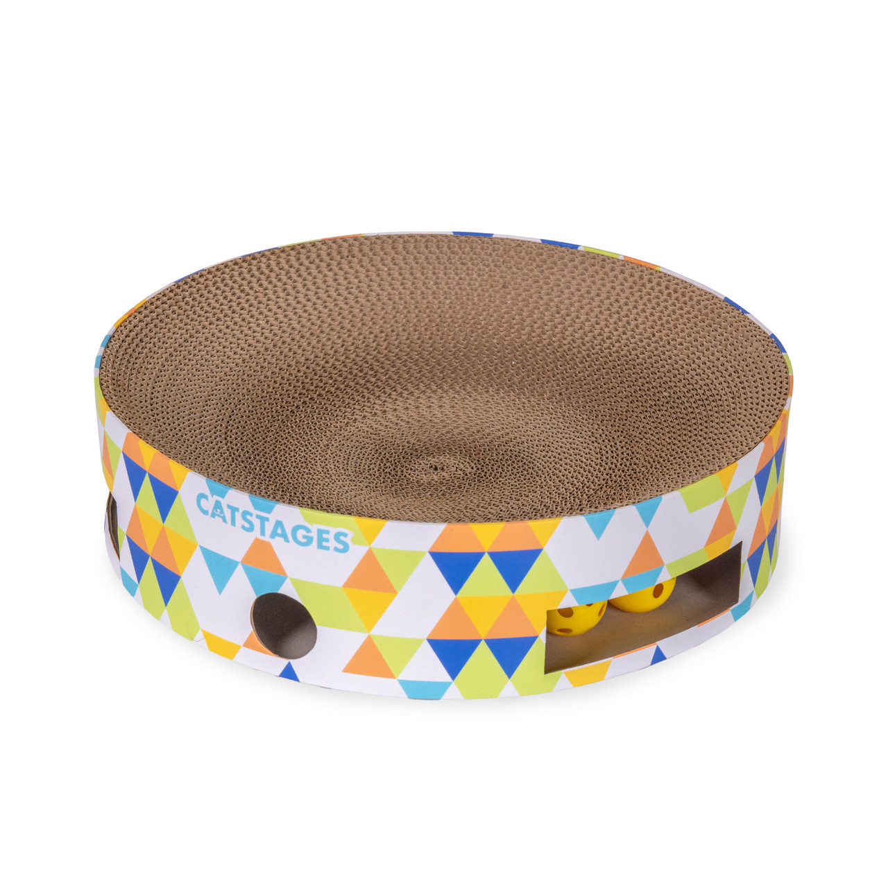 Bowl Track Scratcher Cat Ball Track, Multi