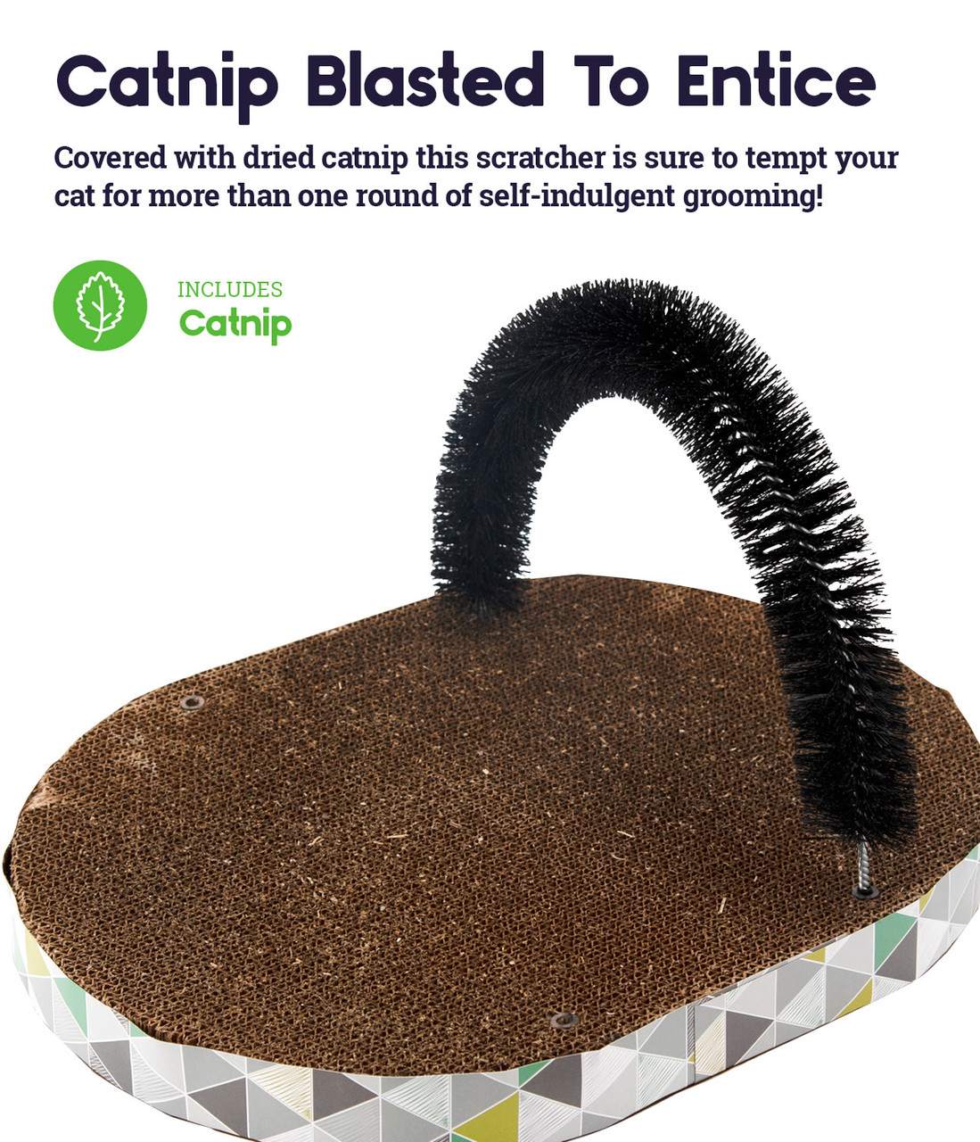 Scratch & Groom Cat Scratch Pad, Tan - Image 3