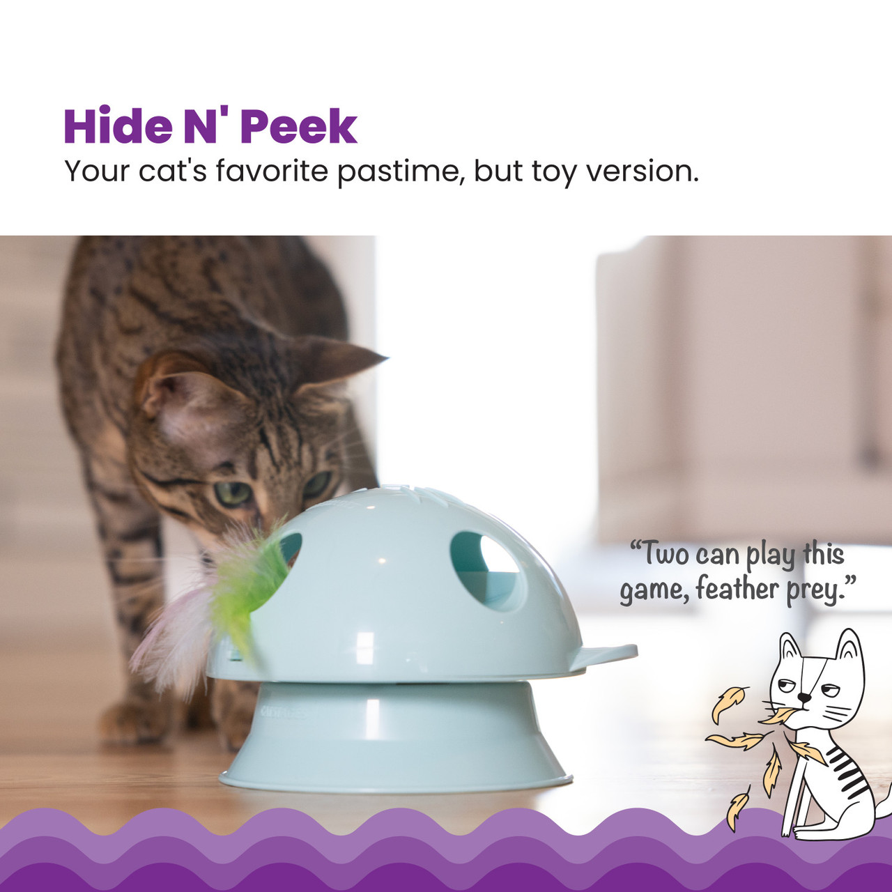 Electronic Dart N' Dash Toy Cat Toy and Cat Ball Track Topper, Blue - Image 2