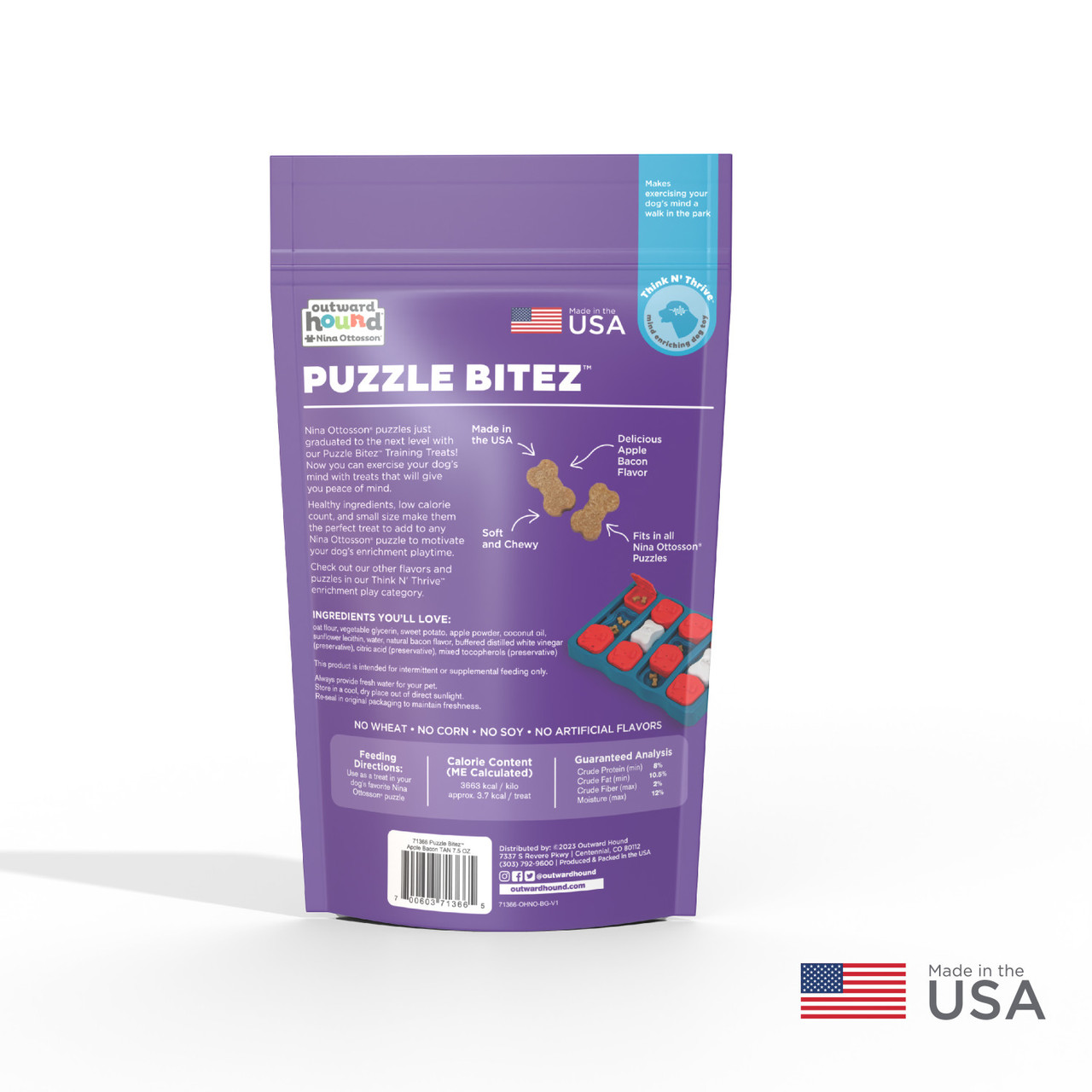 Puzzle Bitez Training Treats for Dogs Apple Bacon Flavor - Image 6