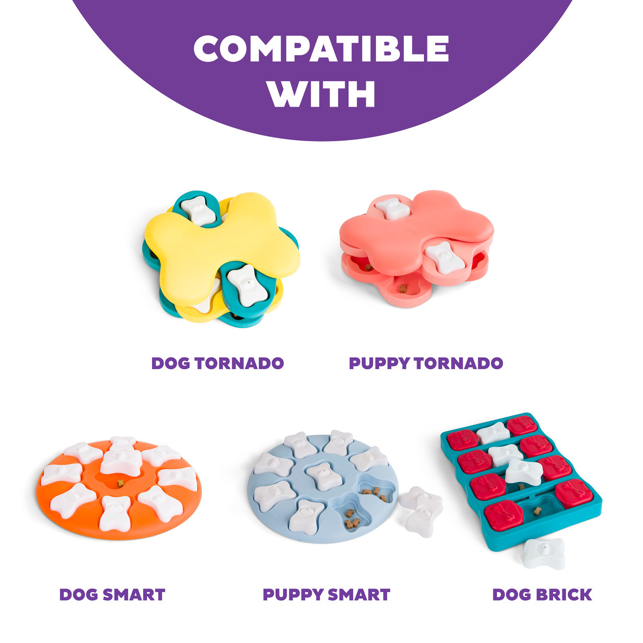 Bone Replacement Parts for Dog Puzzles, 5 pack, White - Image 3