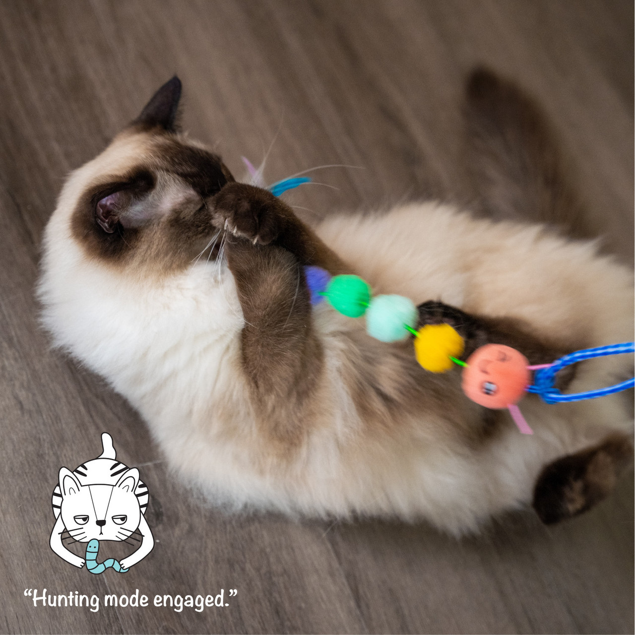 Tail Teaser Ground Prey Interactive Cat Wand - Image 8
