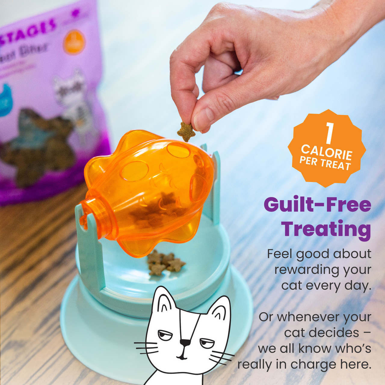 Catstages by Nina Ottosson Purrfect Bitez Natural Crunchy Cat Treats, Chicken, 4oz - Image 4
