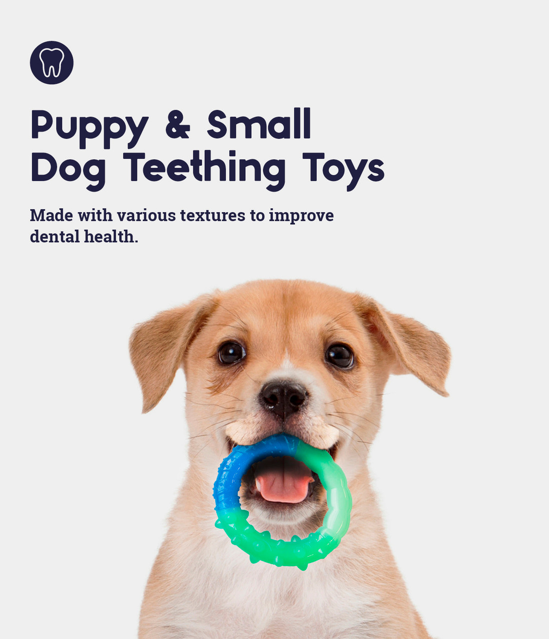 Orka Puppy Dental Chew Toys - 3 Pack, Multi - Image 4