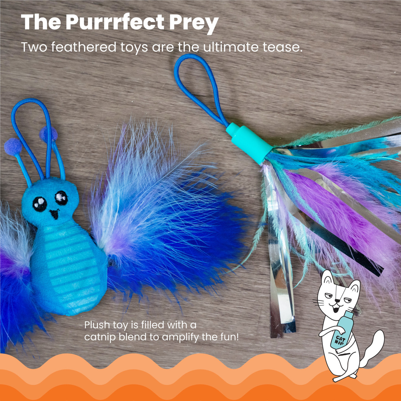 Tail Teaser Air Prey Interactive Cat Wand - Image 3
