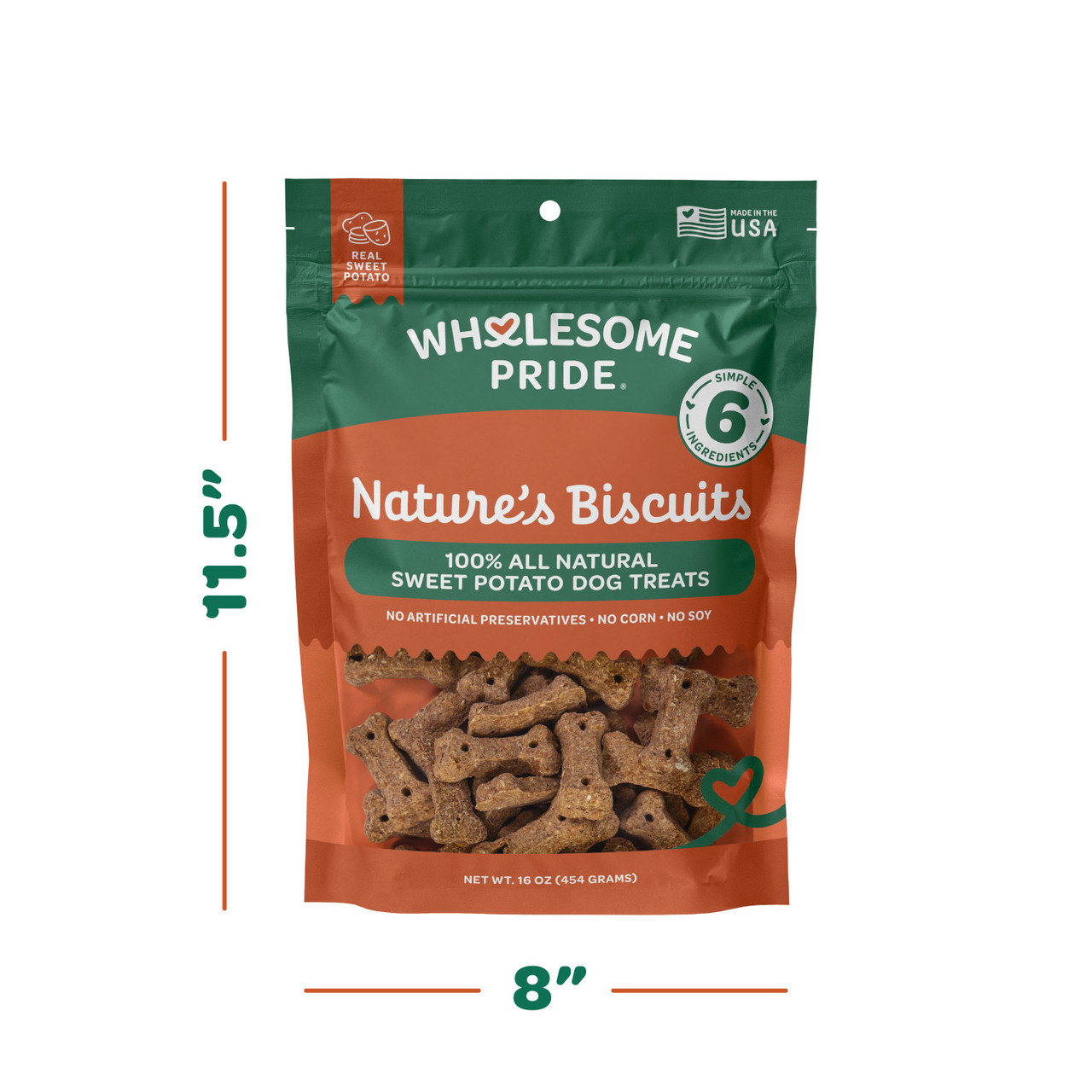 Wholesome Pride Nature's Biscuits Mini Dog Treats, 16oz - Image 6