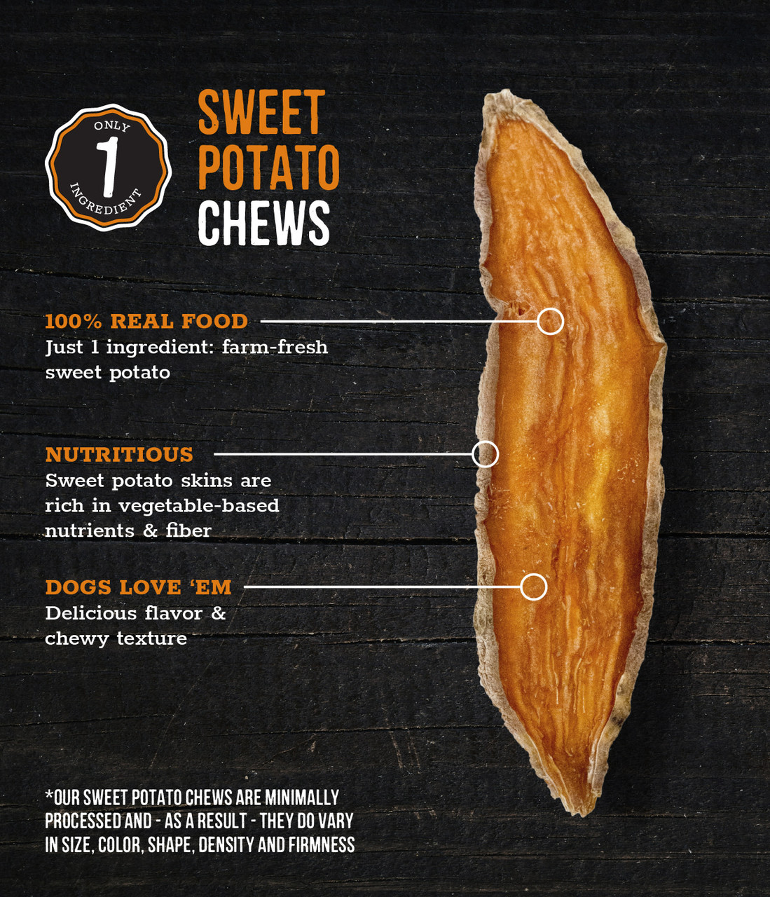 Sweet Potato Chews Dog Treats - Image 2