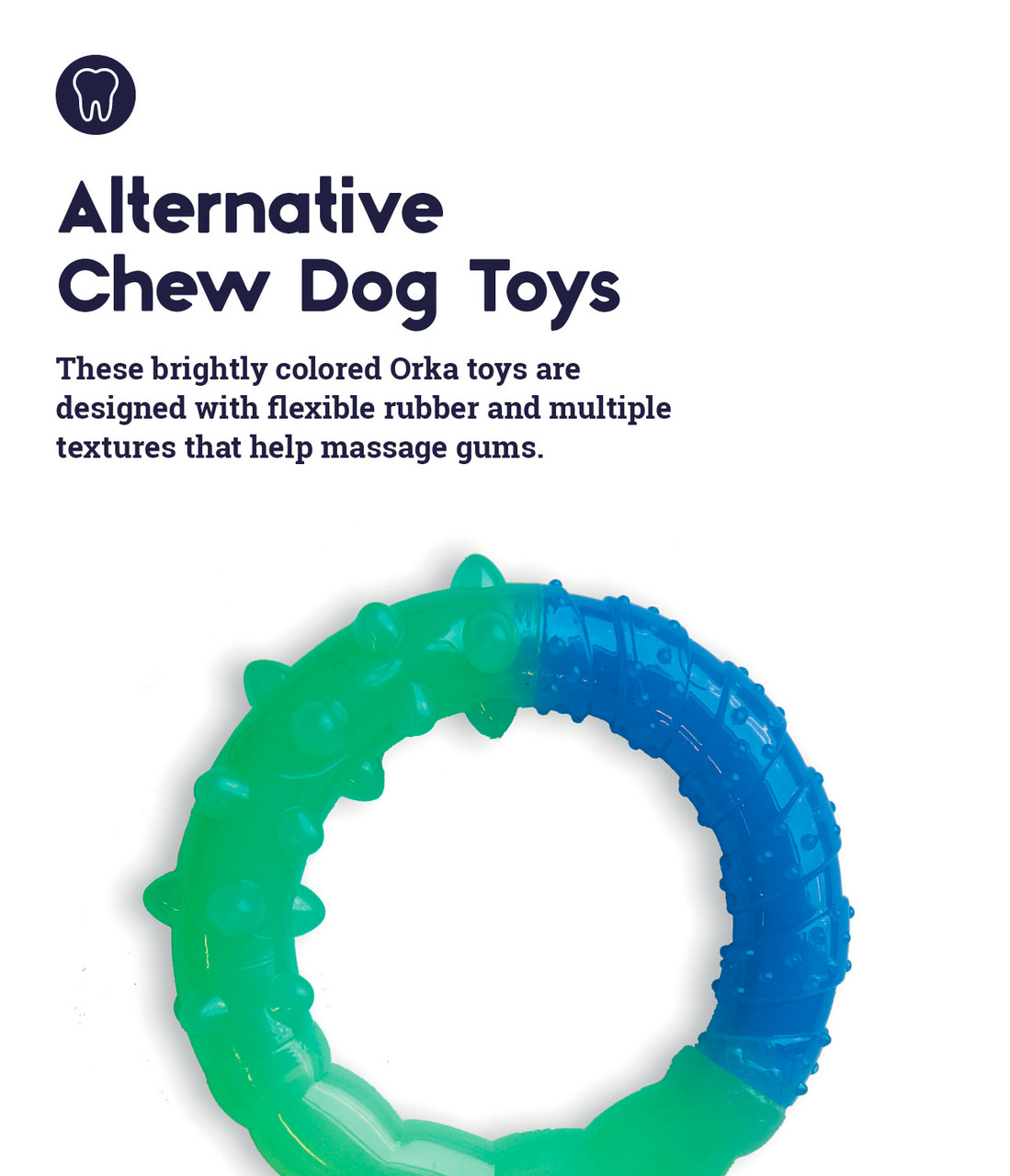 Orka Puppy Dental Chew Toys - 3 Pack, Multi - Image 5
