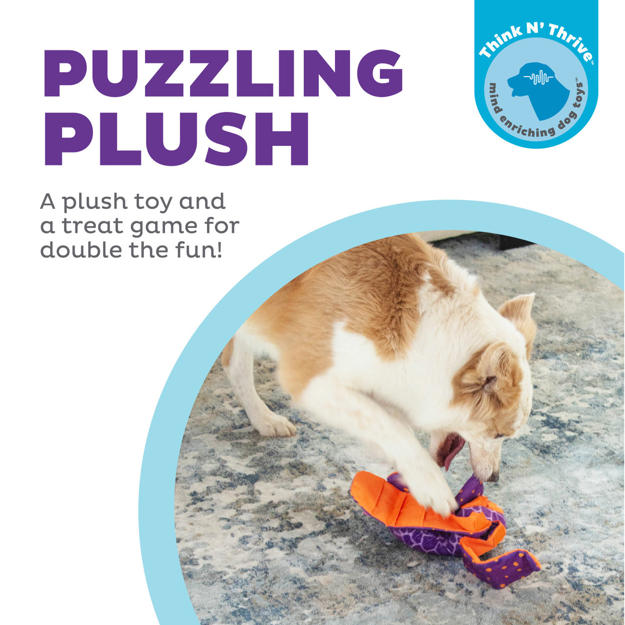 Silly Legz Interactive Plush Dog Puzzle , Purple - Image 2